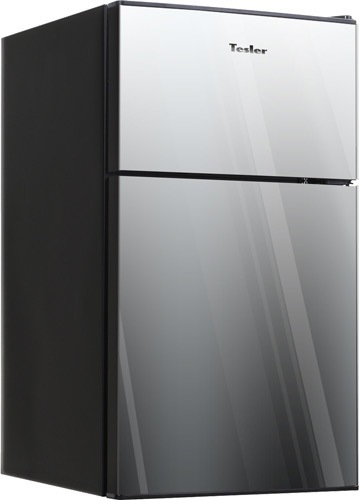 Холодильник TESLER RCT-100 MIRROR, зеркальный